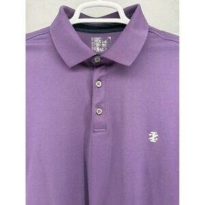 IZOD Golf Mens Purple Long Sleeve Polo Shirt XXL Performance Dry Fit Outdoor
